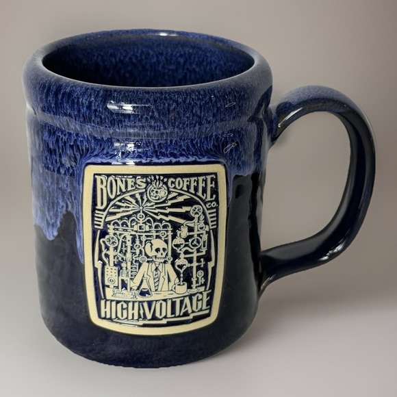Deneen Pottery Other - Bones Coffee Blue High Voltage 2021 Mug -Made by Deneen Pottery Gothic/Steampunk